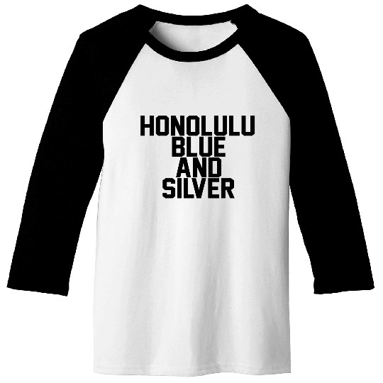 Honolulu Blue & Silver Baseball Tees