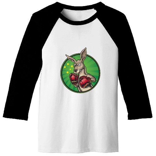 Boxing Kangaroo Baseball Tees