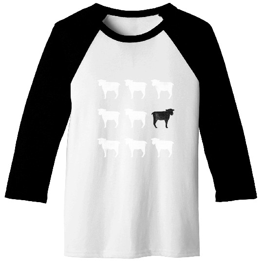 Many White Sheep: One Black Sheep Baseball Tees