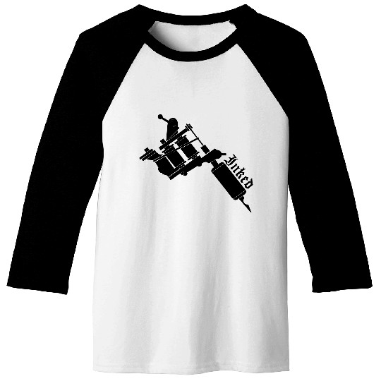Inked Tattoo Gun Baseball Tees