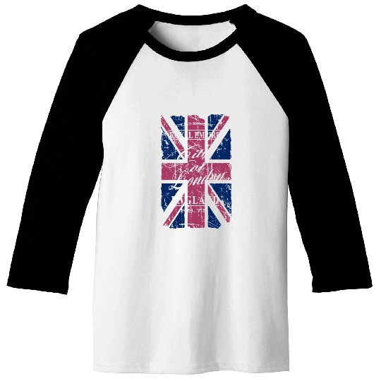 Union Jack - London - Vintage Look Baseball Tees