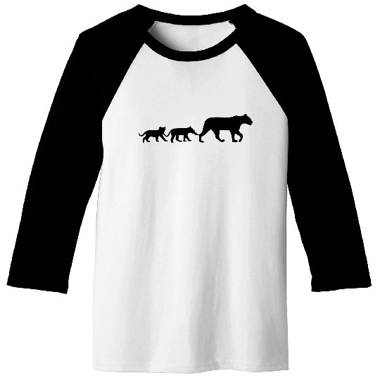 Lioness and lion cubs Baseball Tees