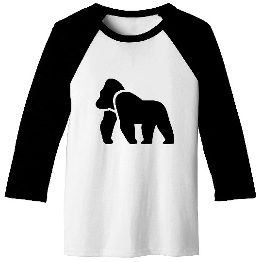 Gorilla Silhouette (Ape) Baseball Tees