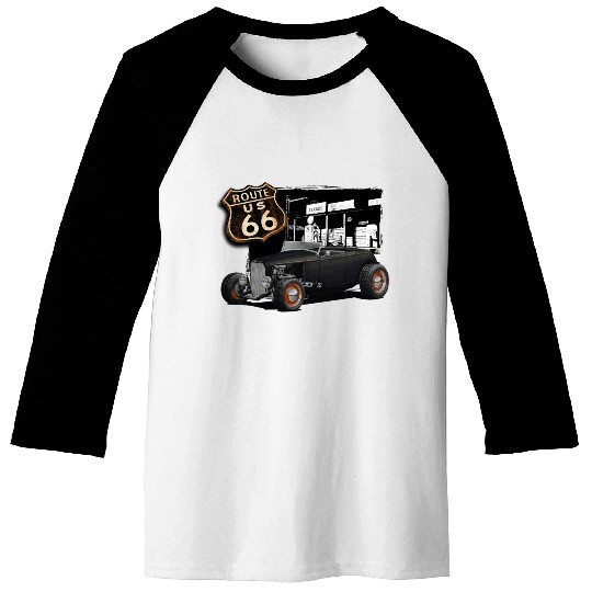Route 66 1932 Ford Roadster Baseball Tees