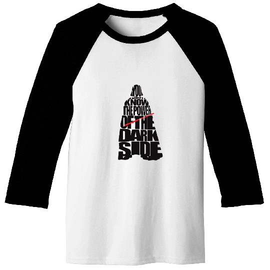 Cool Star Wars Darth Vader typography Baseball Tees
