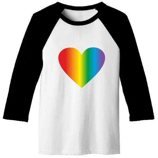 Lgbt rainbow heart, gay heart Baseball Tees