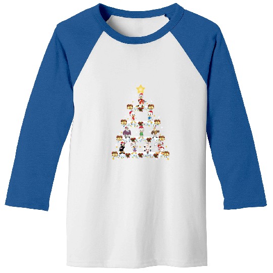 Disney DuckTales Christmas Tree and Lights Baseball Tees