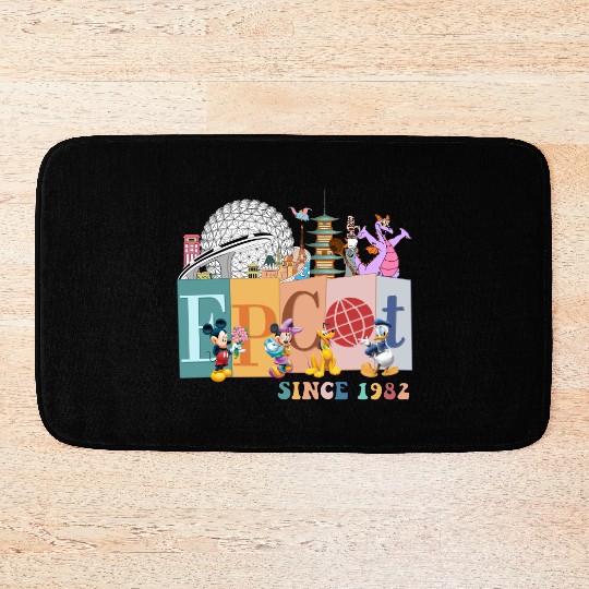Disney  Colors Bath Mats, Retro Disney Epcot Bath Mats