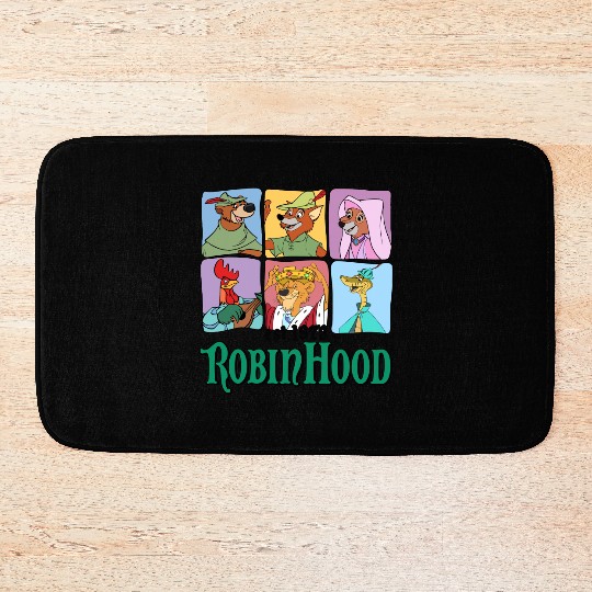 Retro Disney Robin Hood Characters Est. 1973 Bath Mats