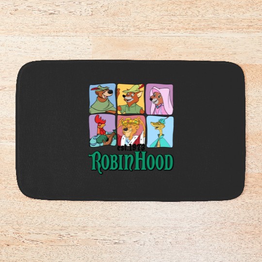 Retro Disney Robin Hood Characters Est. 1973 Bath Mats