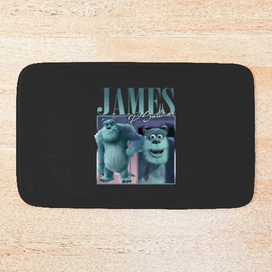 James P.Sullivan Disney Monsters Retro Bath Mats, Monsters Inc Vintage Style Bath Mats