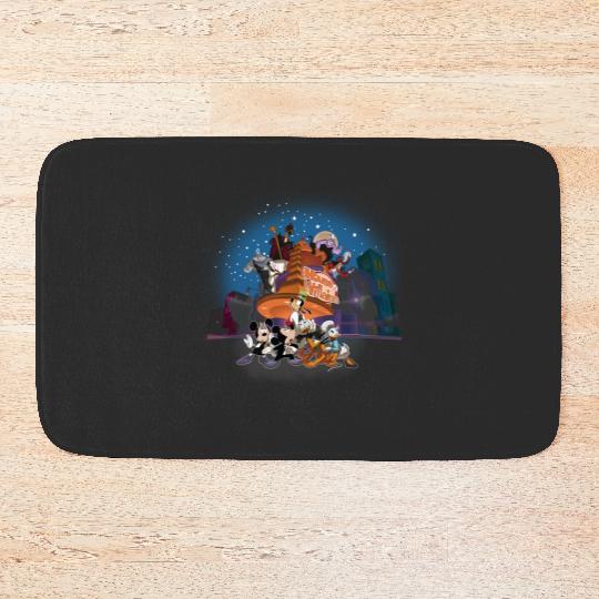 Vintage Mickey's House of Villains Bath Mats, Retro Disney Halloween Bath Mats, Disney Villians Halloween Party Tees, WDW Magic Kingdom Bath Mats