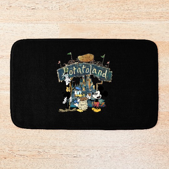 Mickey Mouse Donald Goofy Disney Castle Welcome To Potatoland Bath Mats