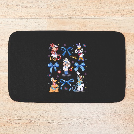 Mickey and Friends Coquette Bows Disney Cruise Bath Mats