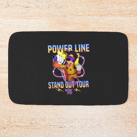 Powerline Stand Out World Tour 95 Bath Mats, Disney Powerline Goofy Movie Bath Mats