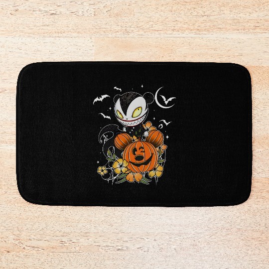 Vampire Teddy Mickey Pumpkin Disney Halloween Party Bath Mats