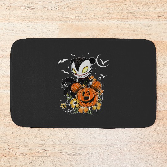 Vampire Teddy Mickey Pumpkin Disney Halloween Party Bath Mats