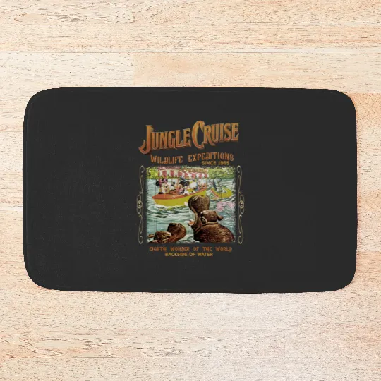 Disney Bath Mats, Vintage Disney Jungle Cruise Ride Bath Mats