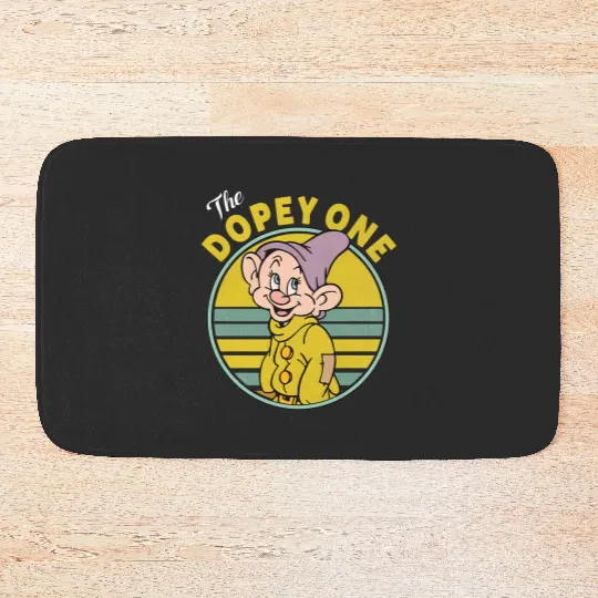 Retro 90s Vintage The Dopey One Bath Mats, Disney Snow White And Seven Dwarfs Bath Mats