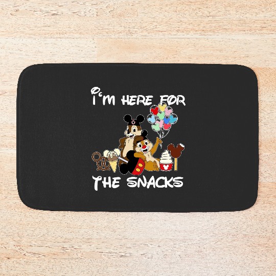 I'M Just Here For The Snacks Bath Mats, Snacking Around The World Bath Mats, Chip And Dale Bath Mats Disney Trip Family Bath Mats