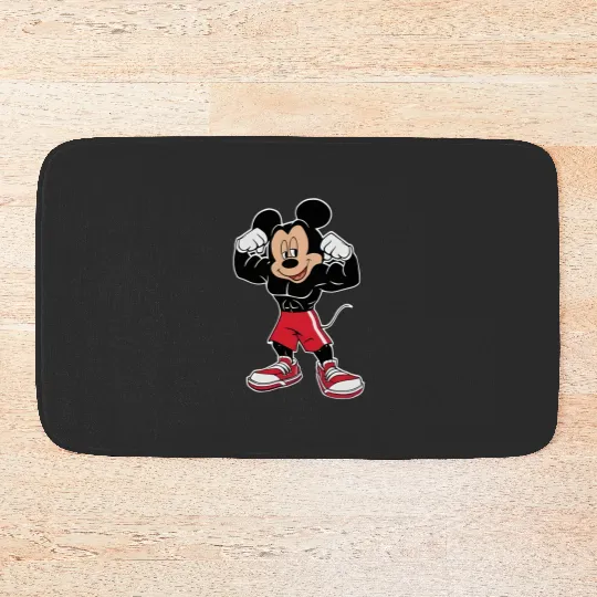 Muscle Mickey  Bath Mats, Muscle Goofy Donald Bath Mats, Disneyland Bath Mats