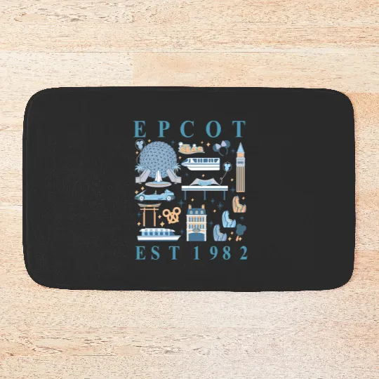 Disney Epcot Since 1982 Bath Mats, Disney Trip Family Bath Mats, Disney Aesthetic Bath Mats, Disneyworld Bath Mats, Disneyland Bath Mats,  Bath Mats