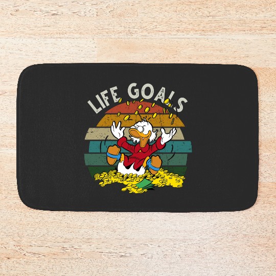 Retro Disney Ducktales Scrooge Goals McDuck Duck Tales Portrait  Vintage Style  Family Matching Bath Mats Cool Gift Ideas Men Women Bath Mats