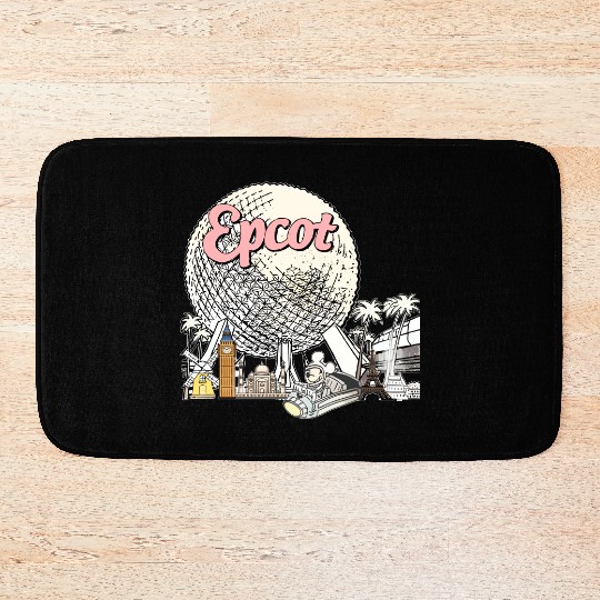 Disney Epcot  Bath Mats, Epcot World Tour Bath Mats, Epcot Center 1982 Bath Mats