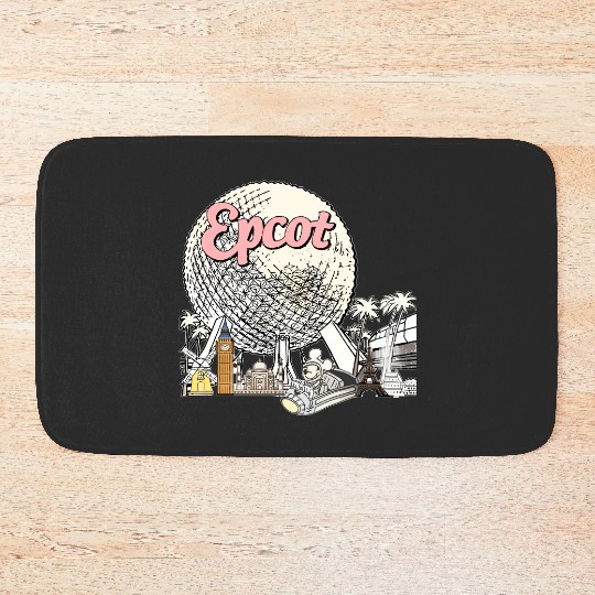 Disney Epcot  Bath Mats, Epcot World Tour Bath Mats, Epcot Center 1982 Bath Mats