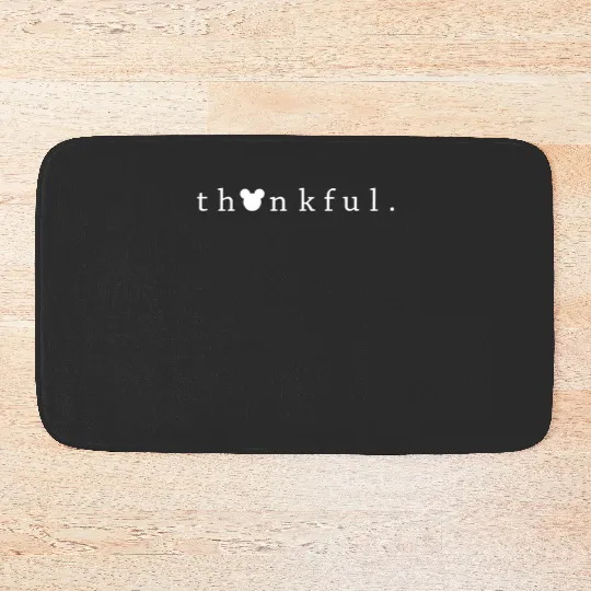 Disney Thankful Bath Mats, Disney Thankful Bath Mats, Mickey Head Thanksgiving Bath Mats