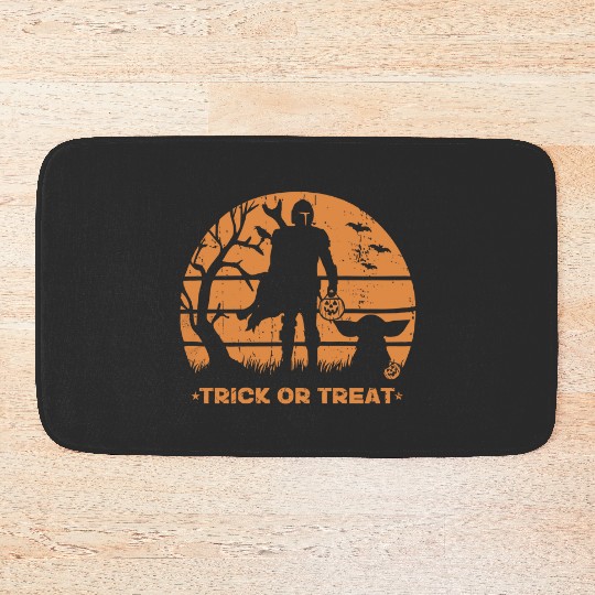 Star Wars Halloween Bath Mats, Disney Halloween Bath Mats, Mandalorian Trick or Treat