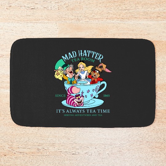 Vintage Alice in Wonderland Bath Mats, Mad Hatter Bath Mats, Tea Party Bath Mats, Disney Family Vacation, Disneyland Trip