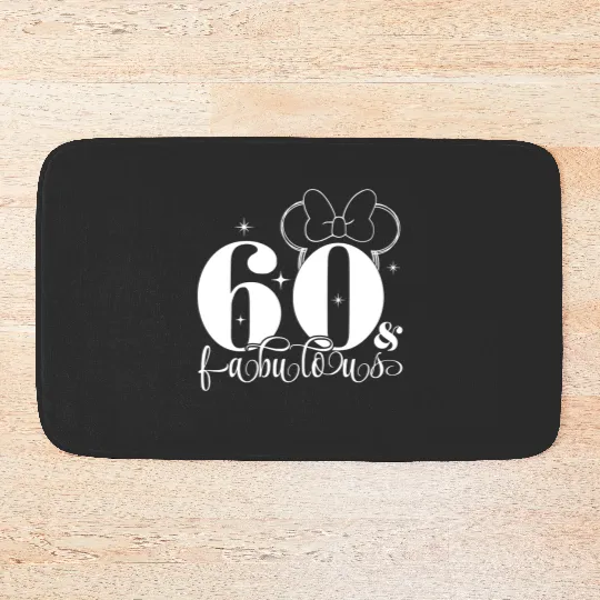 Discover 60th Birthday Bath Mats, Disney Birthday Bath Mats, Custom Birthday Bath Mats