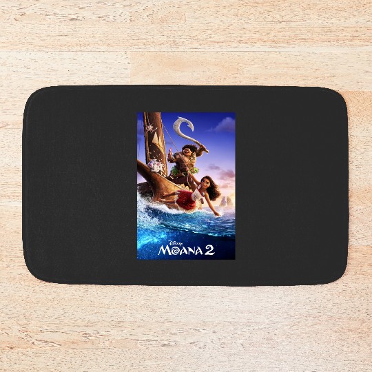 Disney Moana 2 Set Sail  Movie Teaser Poster & Logo Bath Mats
