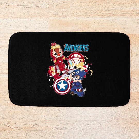 Disney Chip And Dale Avengers Bath Mats, Chip And Dale Bath Mats