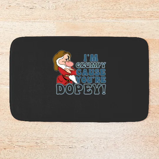 Discover Disney I'm Grumpy Because You're Dopey Bath Mats, Snow White Grumpy Bath Mats