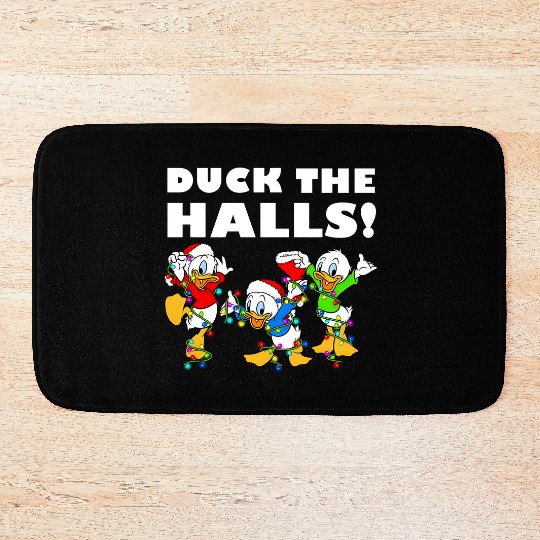 Disney Ducktales Christmas Lights Bath Mats, Duck The Halls Bath Mats
