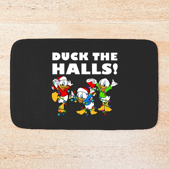Disney Ducktales Christmas Lights Bath Mats, Duck The Halls Bath Mats