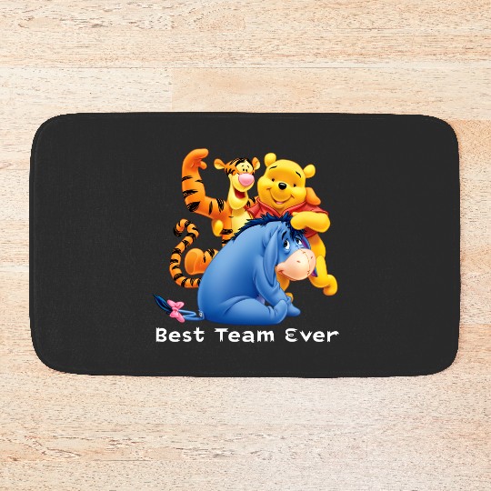 Disney Best Team Ever Bath Mats, Disneyworld Eeyore Winnie The Pooh Tiger Bath Mats, Animal Kingdom Bath Mats