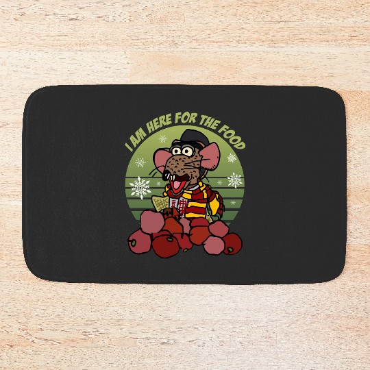 Rizzo the Rat I Am Here For The Food  Bath Mats, Disney The Muppet Christmas Carol Bath Mats