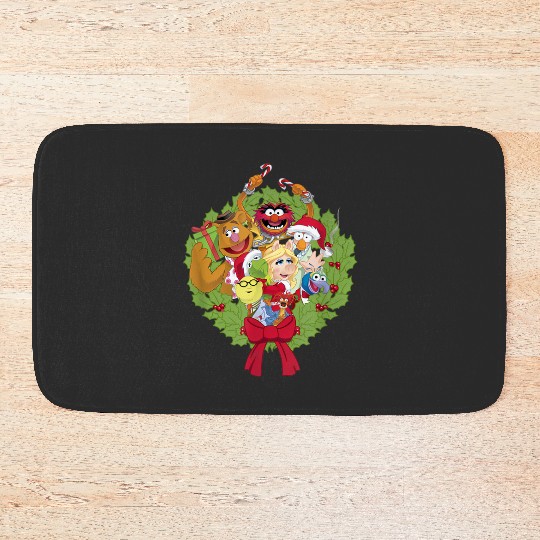 Disney The Muppets Christmas Muppet Group Wreath Xmas Bath Mats