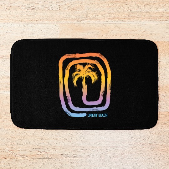 Cool Orient Beach Saint Martin Palm Tree Souvenir Bath Mats