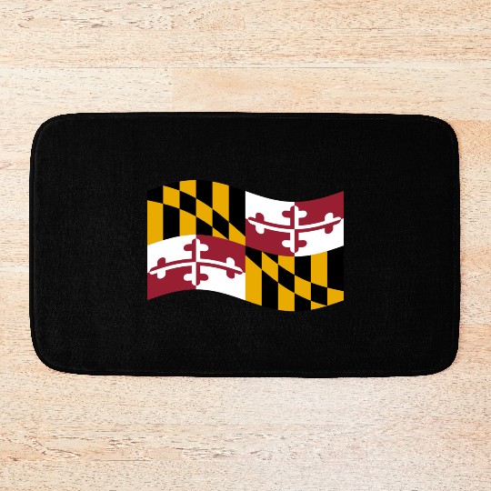 Waving Maryland Flag Bath Mats