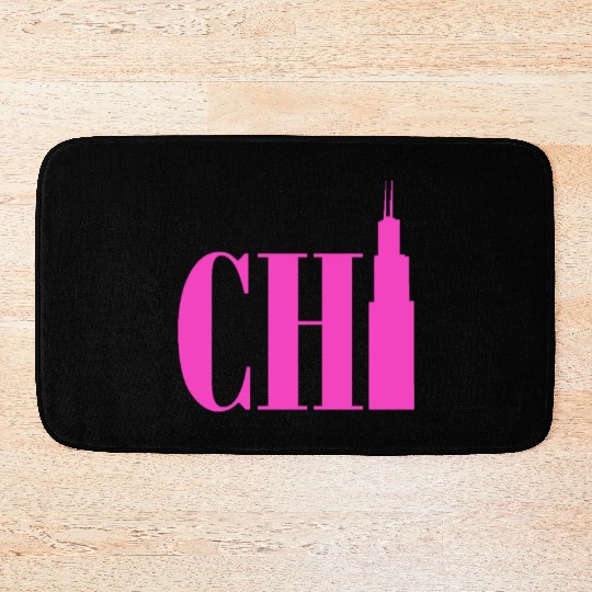 Chicago - Neon Pink Bath Mats