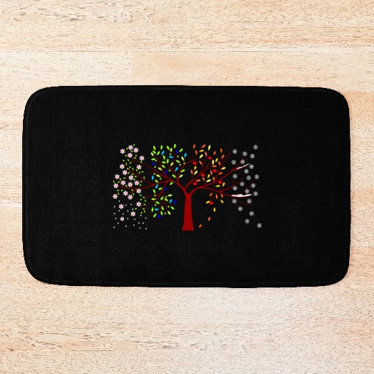 four seasons tree Bath Mats