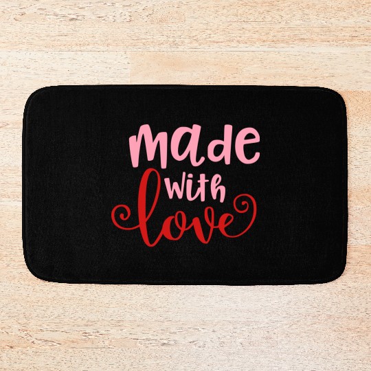 Made With Love Baby Infant Valentine Bath Mats