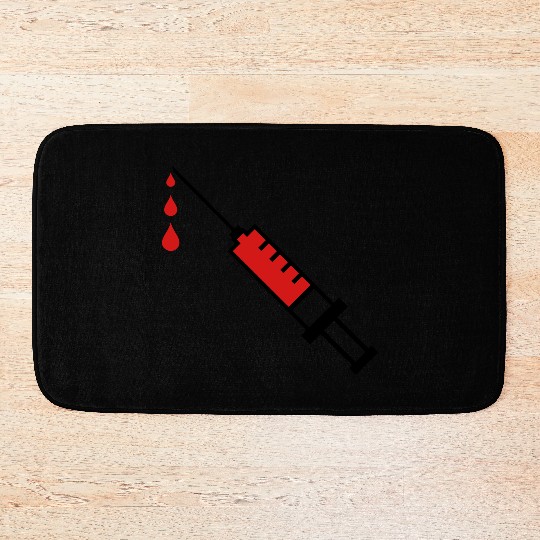doctor syringe blood hospital Bath Mats