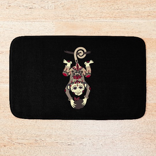 Aztec Monkey Bath Mats