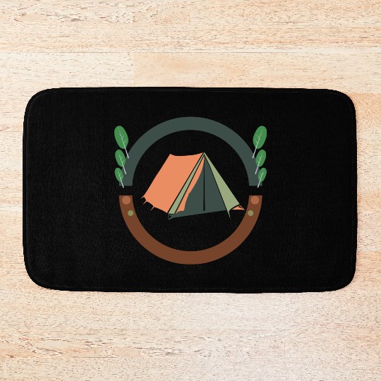 camping logo Bath Mats