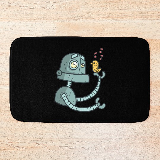 Robot with a bird Bath Mats